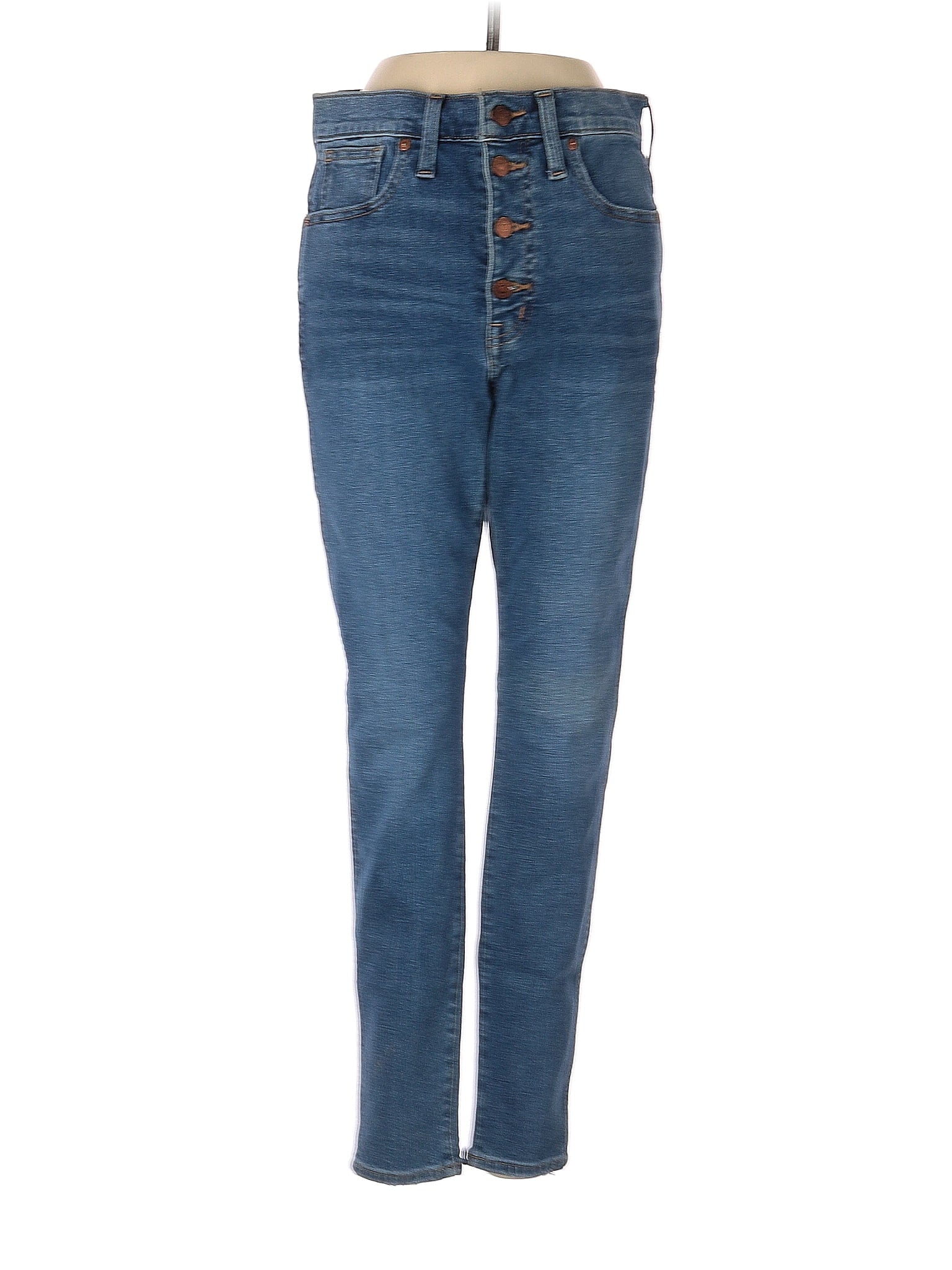 Mid-Rise Petite 10" High-Rise Skinny Jeans In Dewitt Wash: Button-Front TENCEL&trade; Denim Edition waist size - 28 P