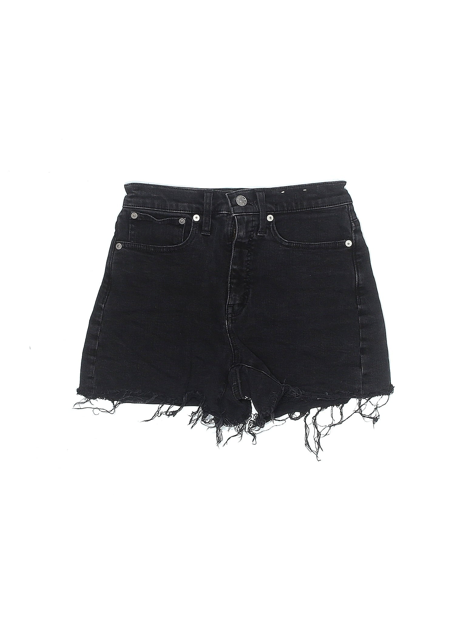 Mid-Rise Denim Shorts in Dark Wash waist size - 24