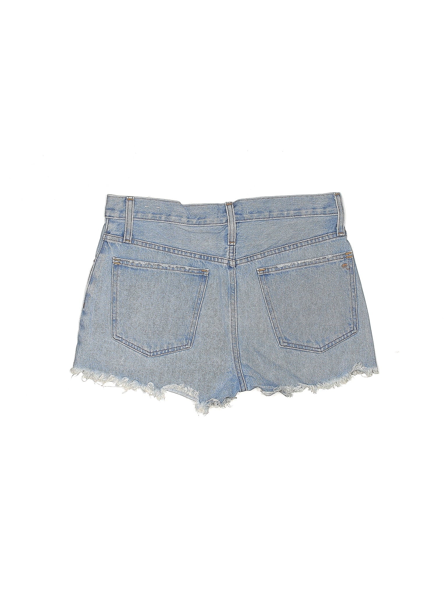 High-Rise Denim Shorts in Light Wash waist size - 28