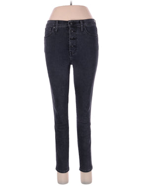 High-Rise Skinny Petite 10" High-Rise Skinny Jeans In Robert Wash: Button-Front Edition in Dark Wash waist size - 29 P