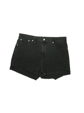 High-Rise Denim Shorts in Dark Wash waist size - 32