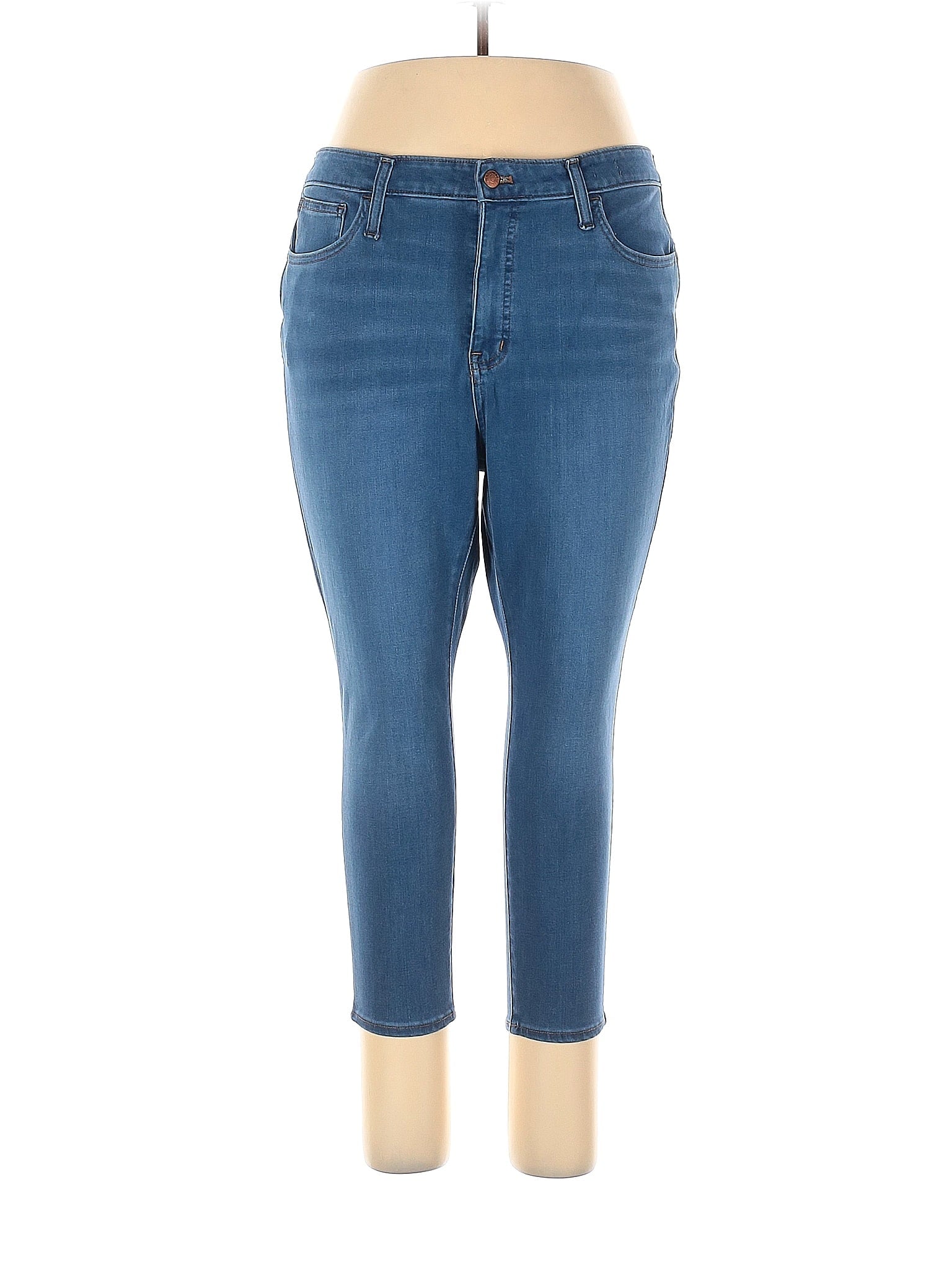 High-Rise Skinny Jeans in Medium Wash waist size - 33 P