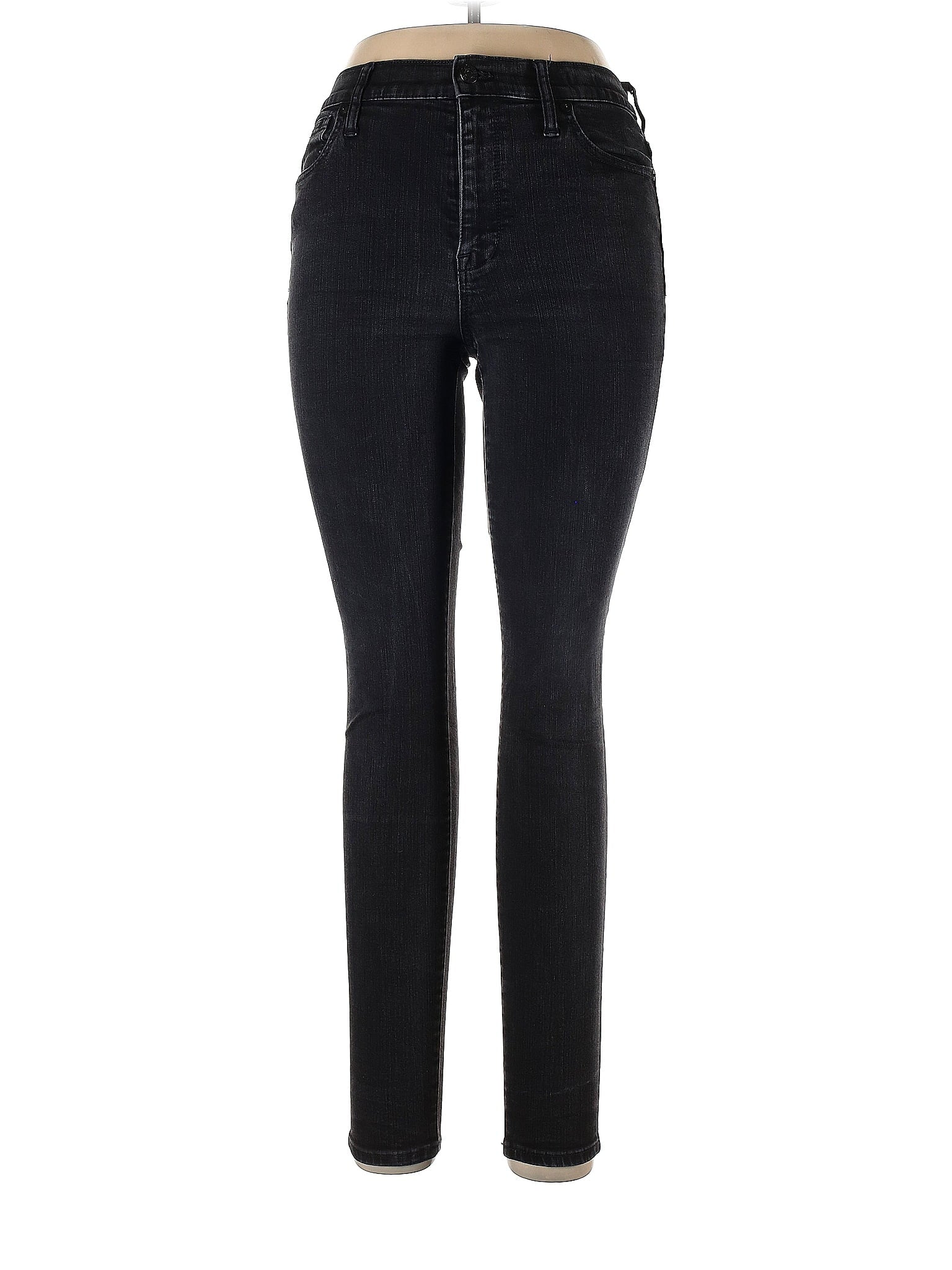 High-Rise Skinny Tall 9" High-Rise Skinny Jeans In Black Frost in Dark Wash waist size - 31 T